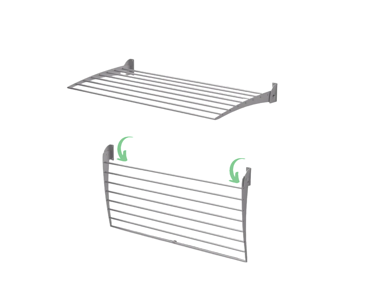 Étendoir à linge mural étendoir mural repliable – gris – 60x50x10 cm Fold Down 60