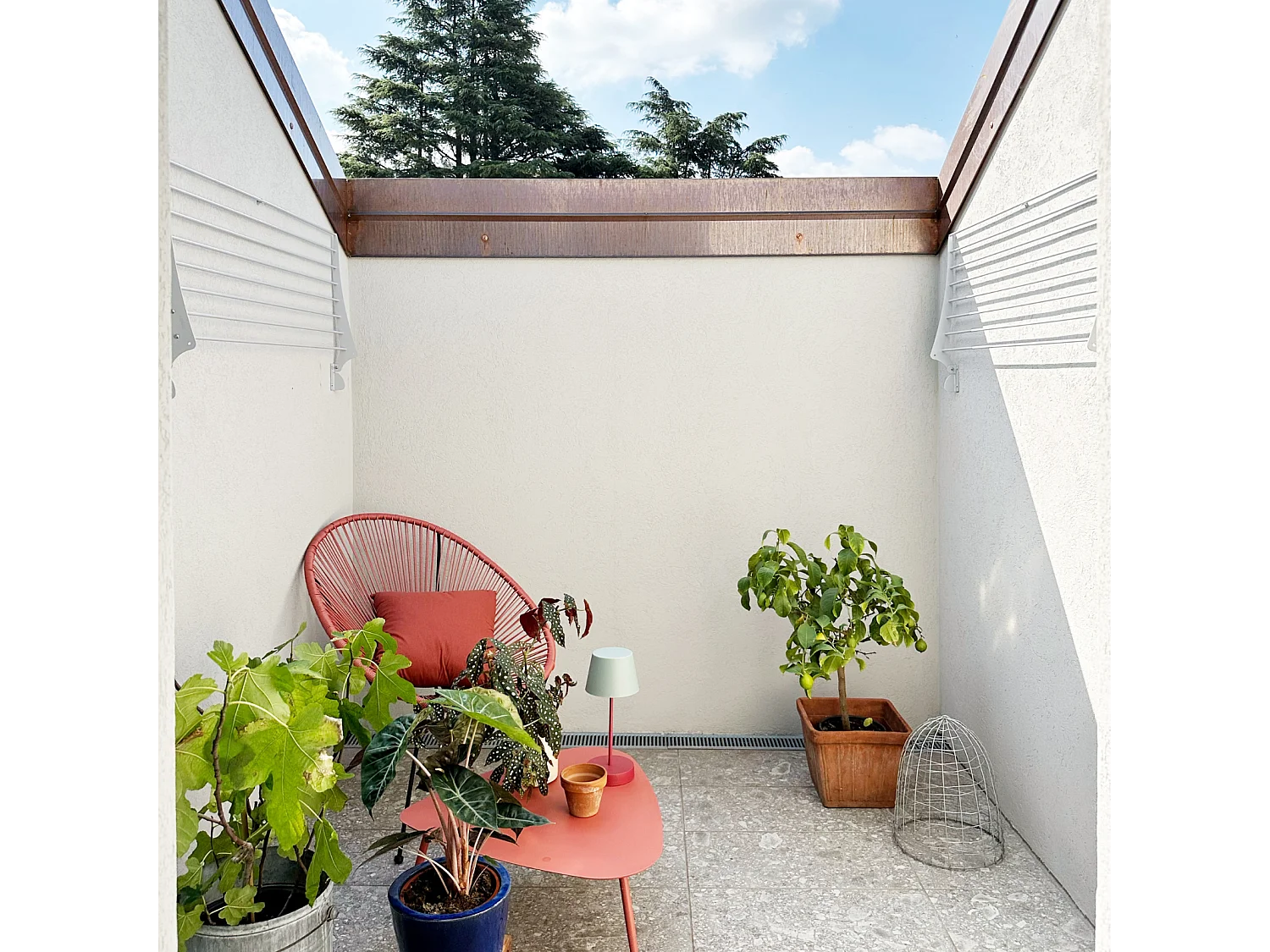 Étendoir à linge mural en aluminium résistant – blanc – 60x50x10 cm Fold 60