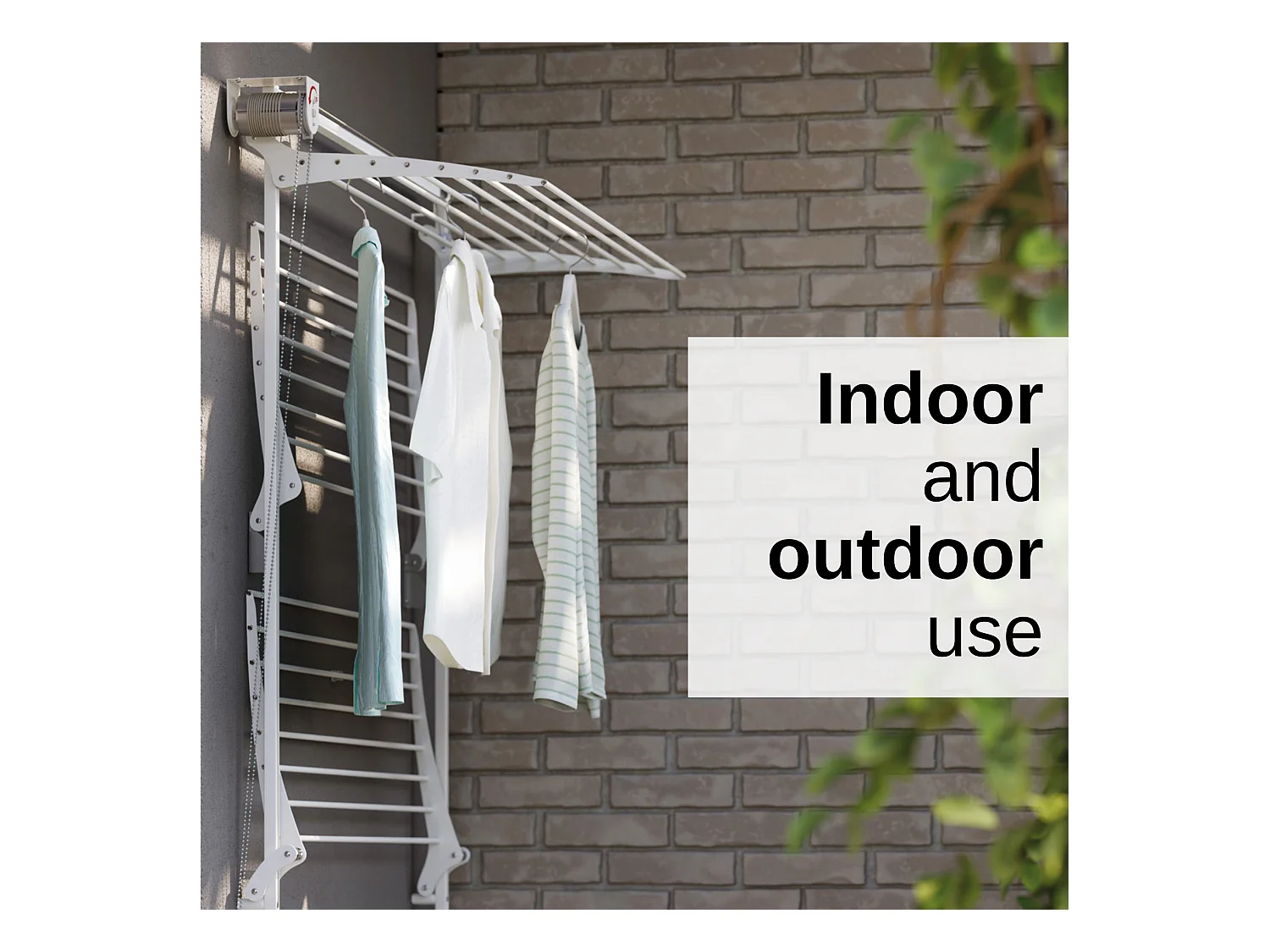 Étendoir mural 3 grilles pliable et réglable en hauteur – gris – 108x52x137 cm Tower