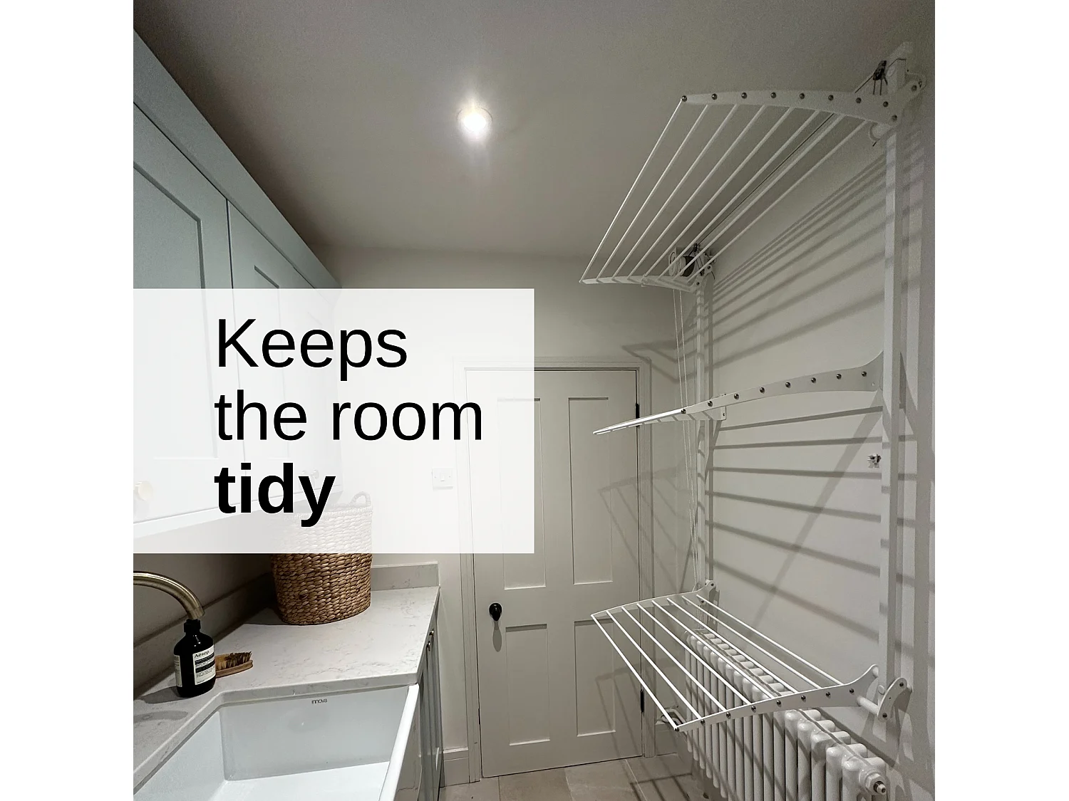 Étendoir mural 3 grilles pour intérieur et extérieur – gris – 152x52x137 cm Tower