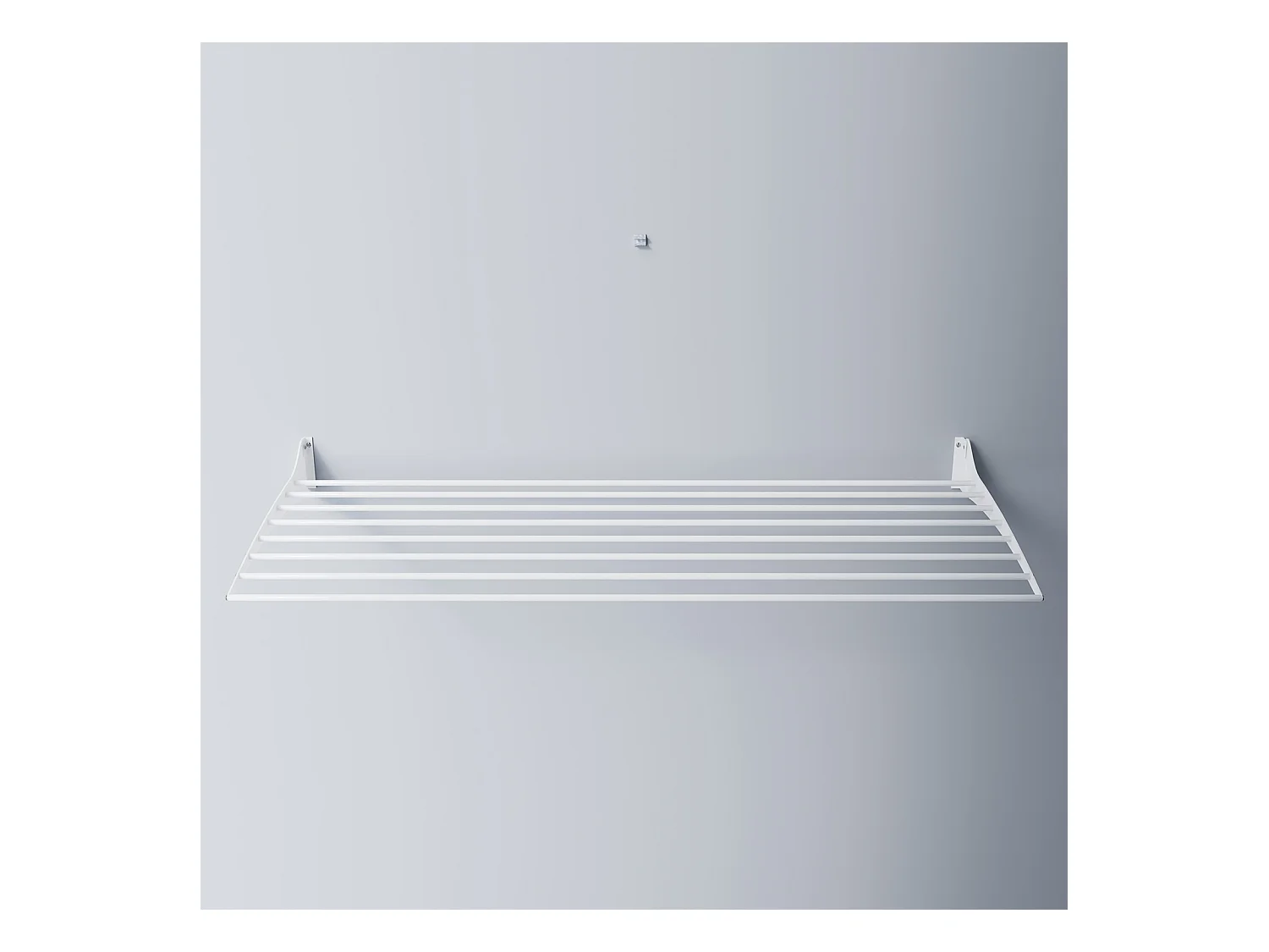 Étendoir à linge mural pour intérieur et extérieur – blanc – 116x50x10 cm Fold Down 120