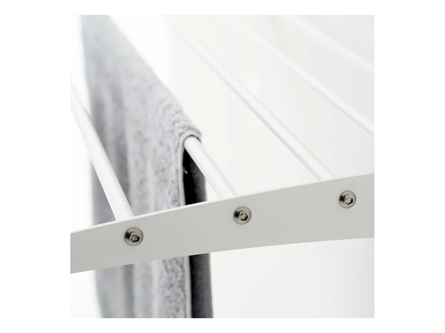 Étendoir à linge mural pour intérieur et extérieur – blanc – 116x50x10 cm Fold Down 120