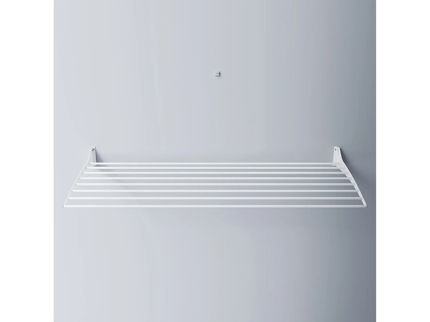 Étendoir à linge mural pour intérieur et extérieur – blanc – 116x50x10 cm Fold Down 120