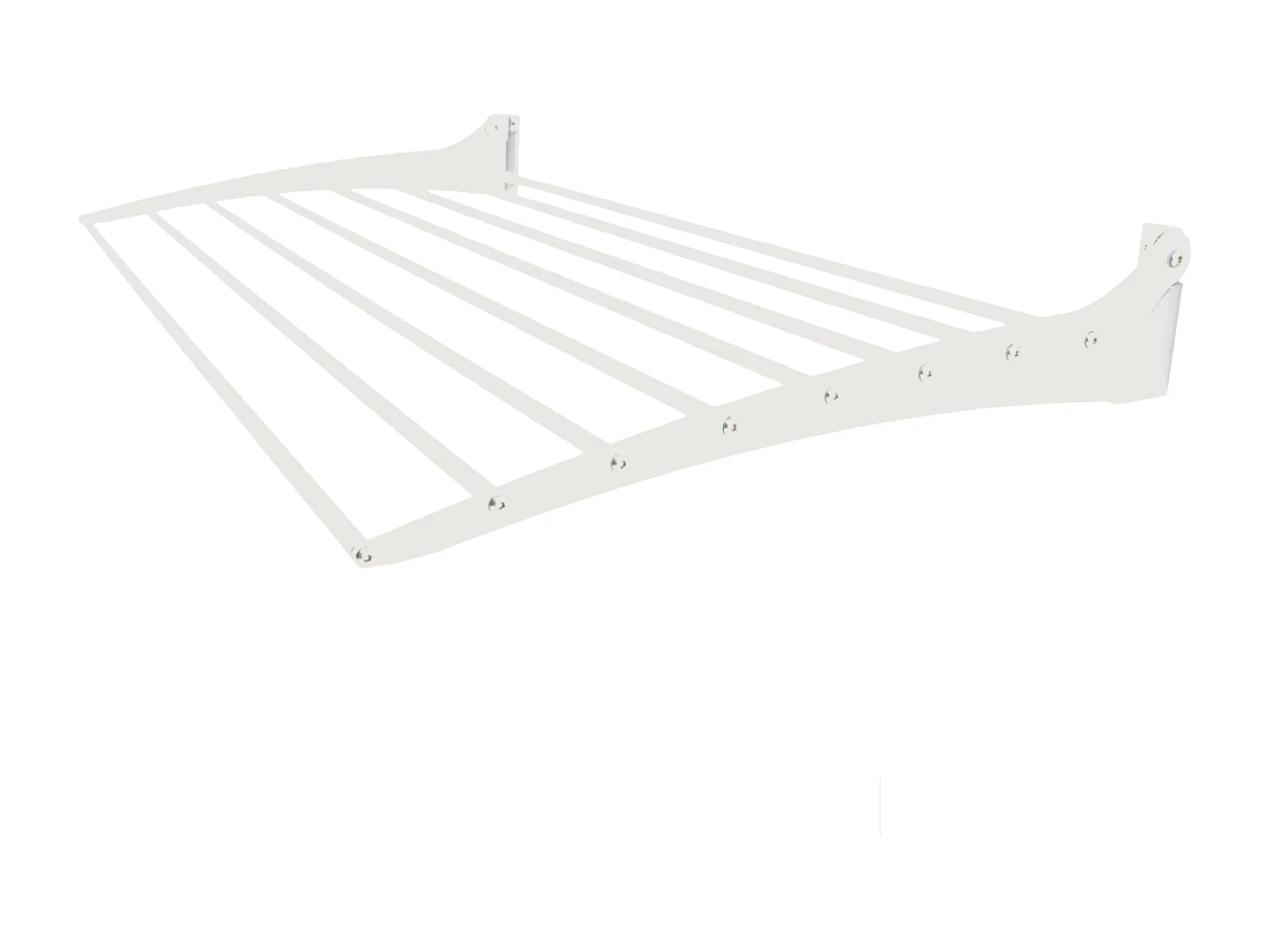Étendoir à linge mural pour intérieur et extérieur – blanc – 116x50x10 cm Fold Down 120