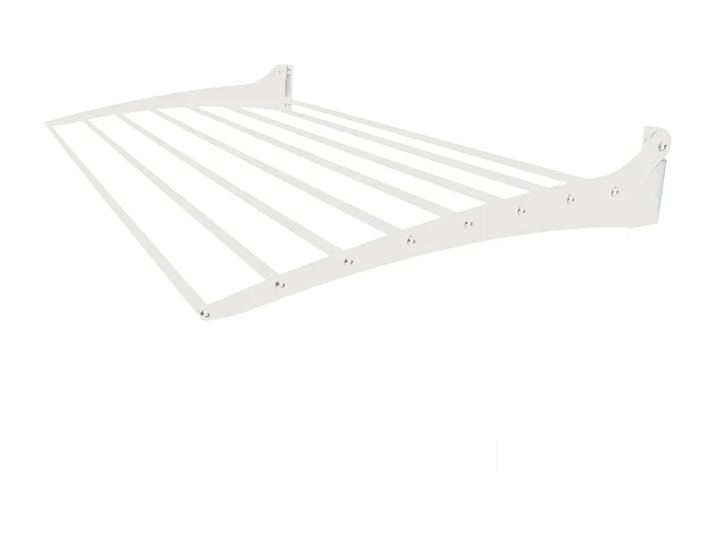 Étendoir à linge mural pour intérieur et extérieur – blanc – 116x50x10 cm Fold Down 120