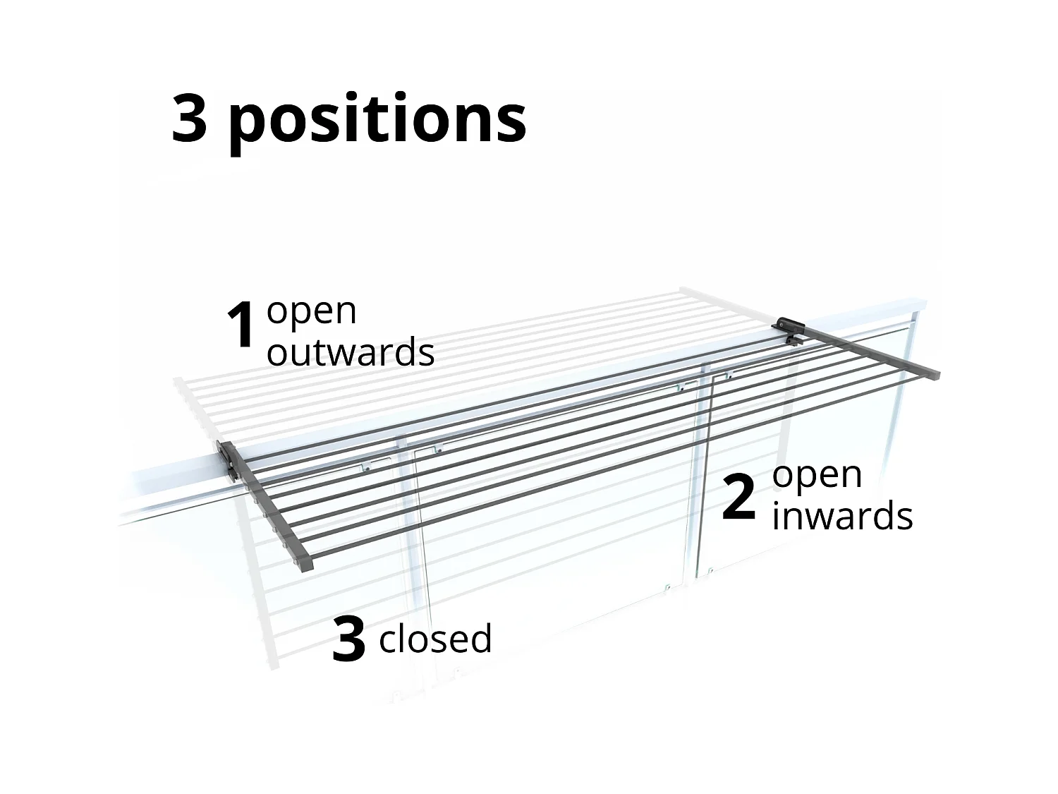 Étendoir balcon pliable et inclinable aluminium résistant – antracite – 62x63x8 cm DUO