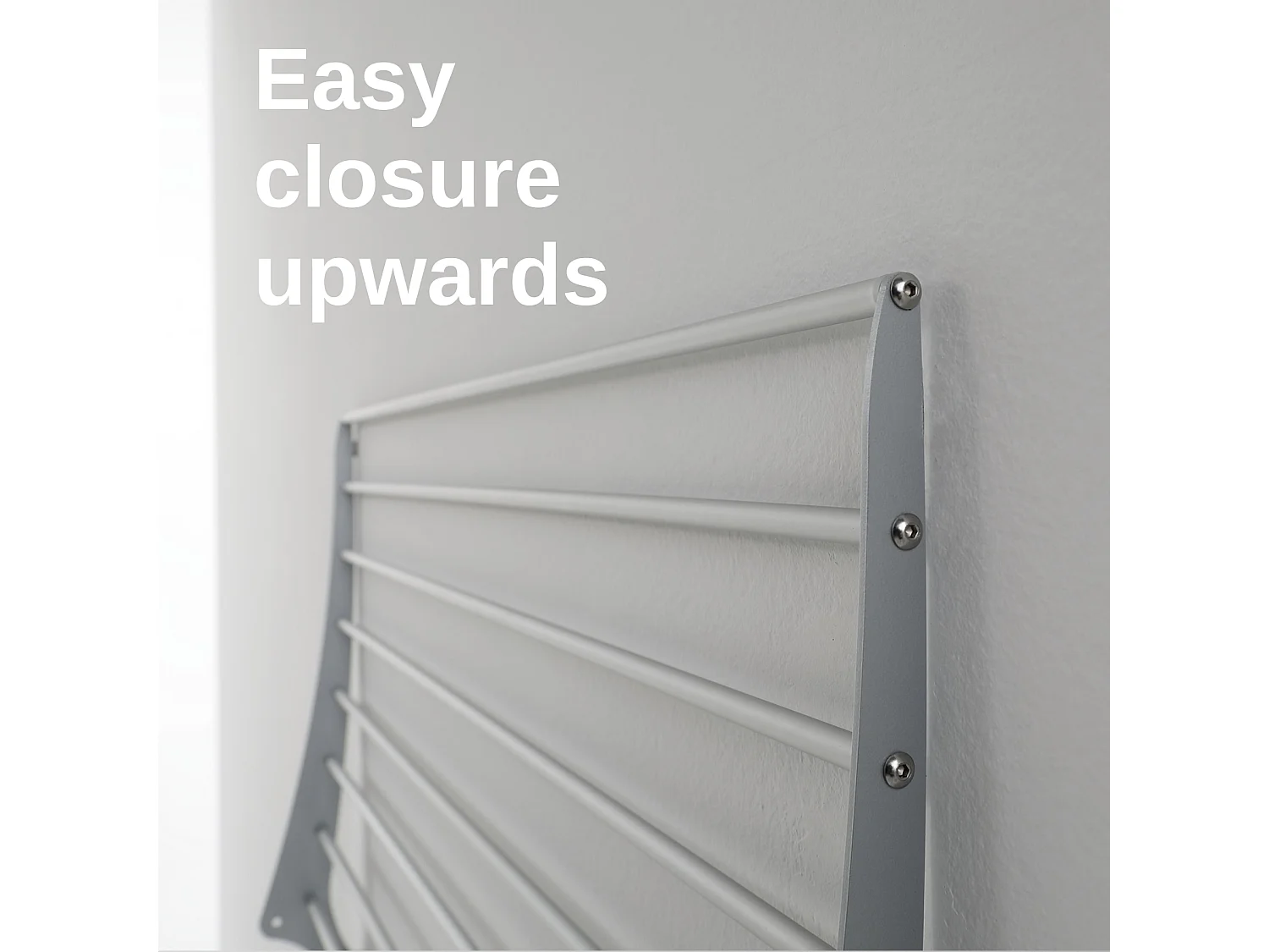 Étendoir à linge mural pour intérieur et extérieur – gris – 116x50x10 cm Fold 120