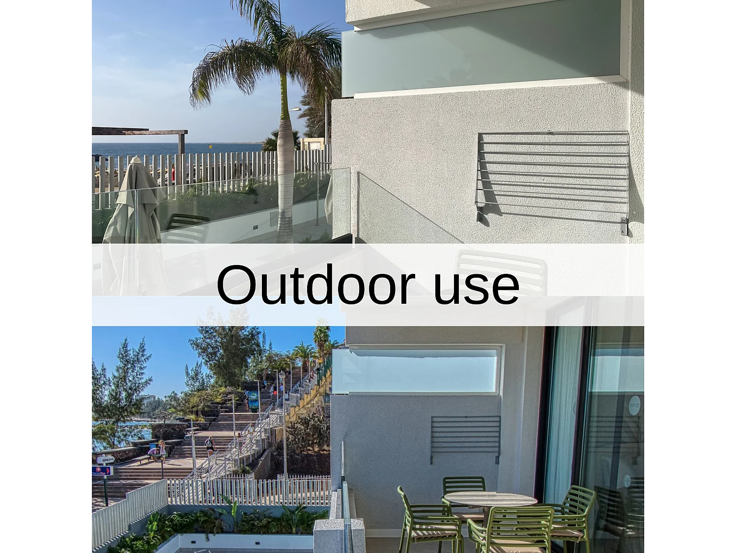 Étendoir à linge mural pour intérieur et extérieur – gris – 116x50x10 cm Fold 120