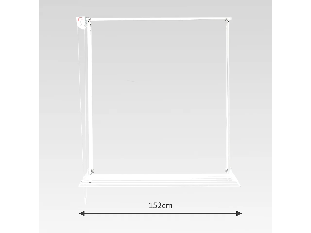 Étendoir mural pour intérieur et extérieur, durable – blanc – 152x52x137 cm Wall 150