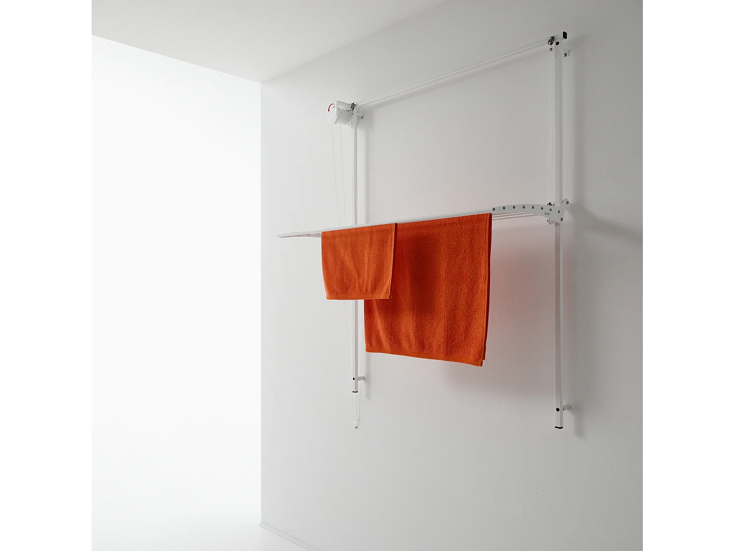 Étendoir mural pour intérieur et extérieur, durable – blanc – 152x52x137 cm Wall 150