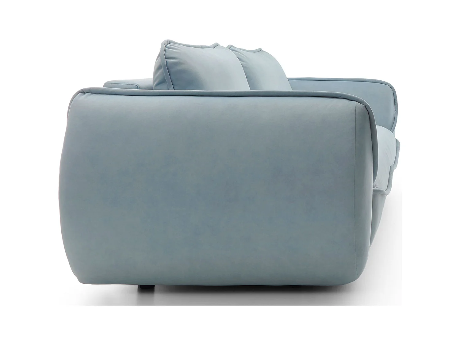 3-Sitzer Sofa - mit Schlaffunktion & Stauraum - Easy-Clean Velours - blau
