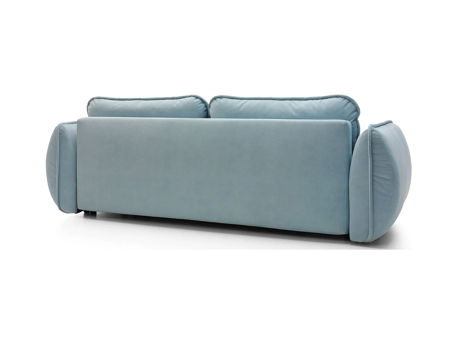 3-Sitzer Sofa - mit Schlaffunktion & Stauraum - Easy-Clean Velours - blau