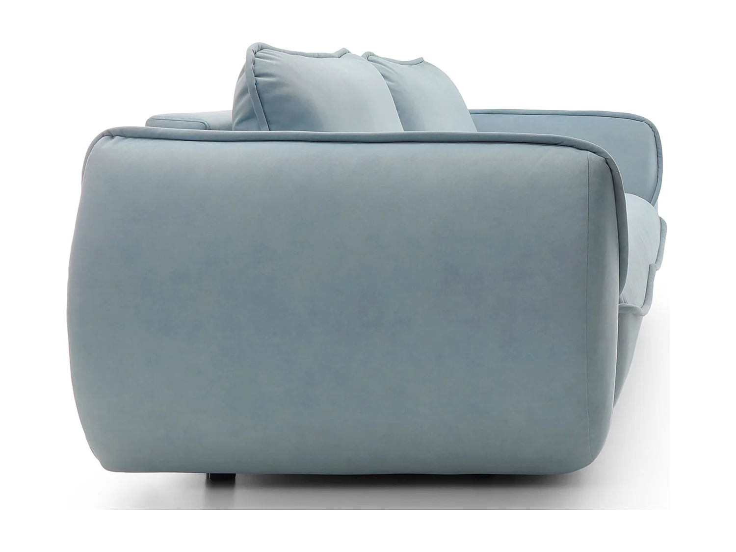 3-Sitzer Sofa - mit Schlaffunktion & Stauraum - Easy-Clean Velours - blau