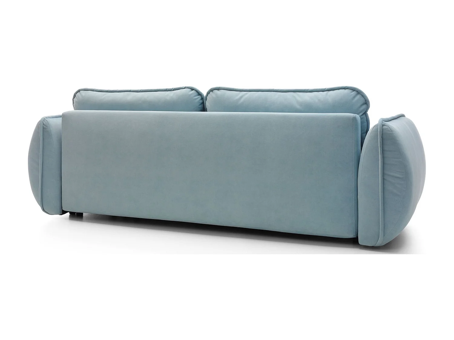 3-Sitzer Sofa - mit Schlaffunktion & Stauraum - Easy-Clean Velours - blau