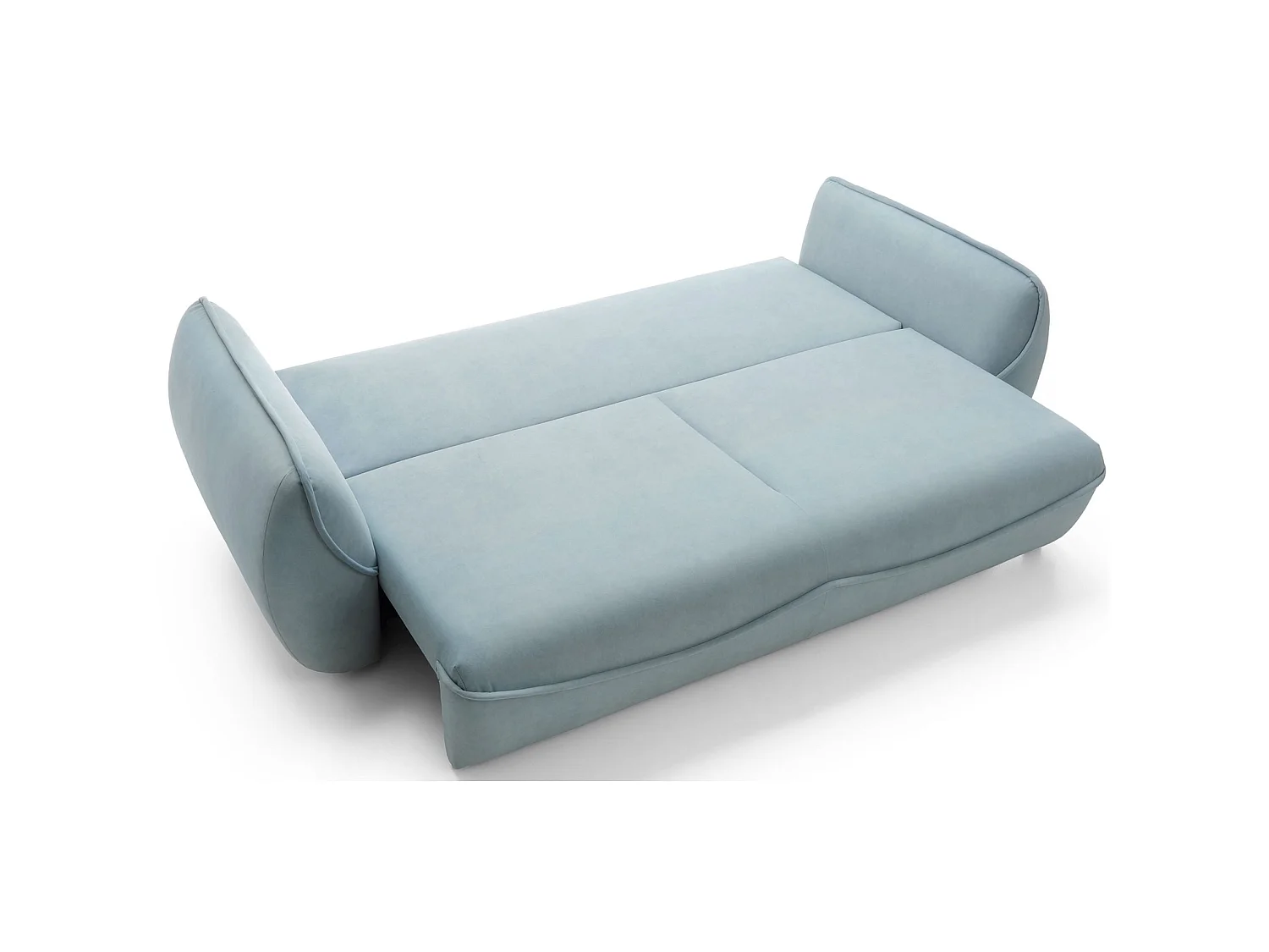 3-zits slaapbank - in blauw fluweel - CUTIE