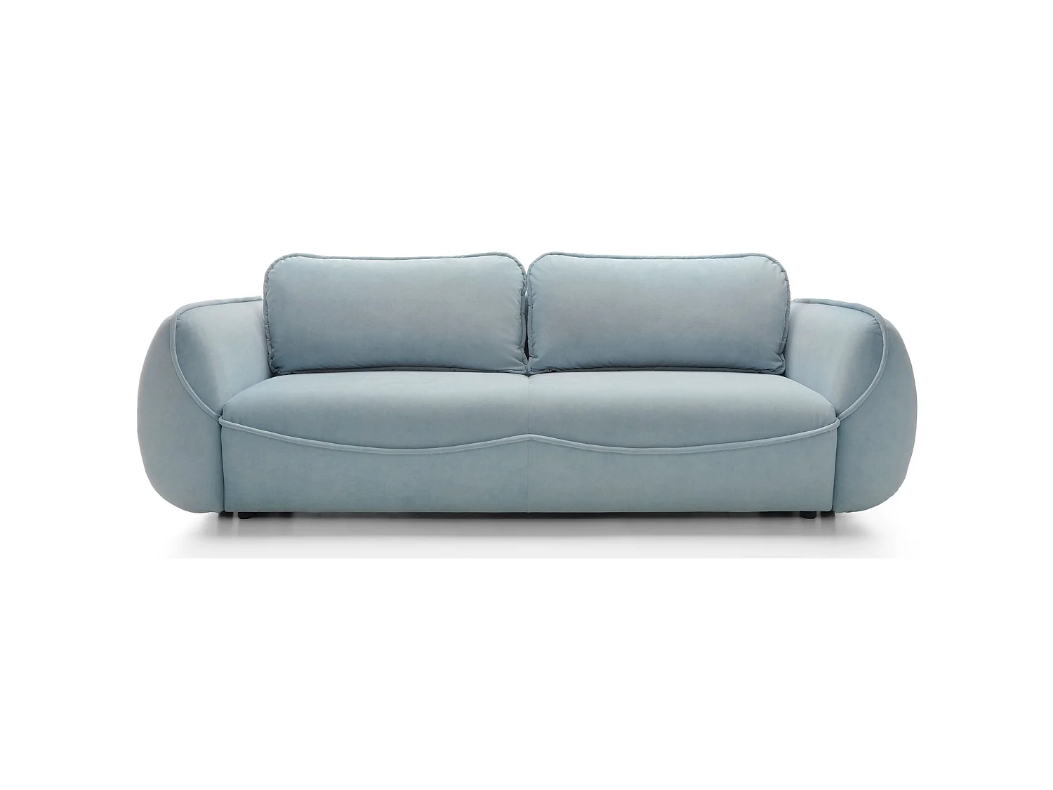 3-zits slaapbank - in blauw fluweel - CUTIE