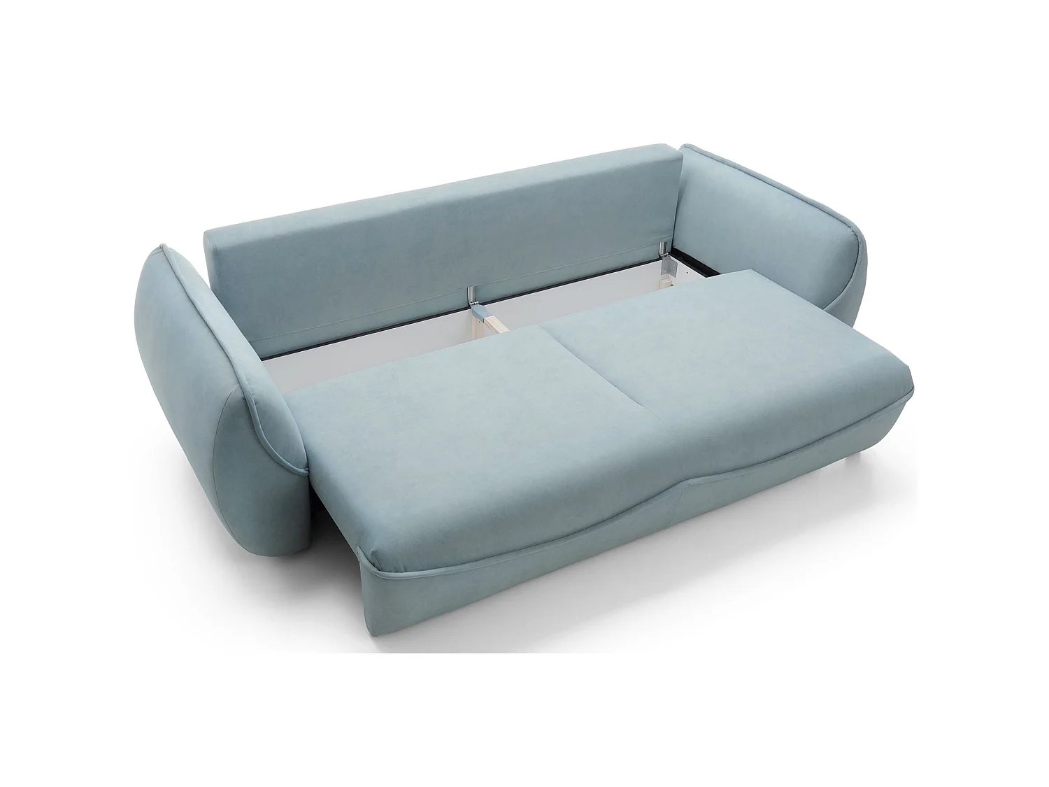 3-zits slaapbank - in blauw fluweel - CUTIE