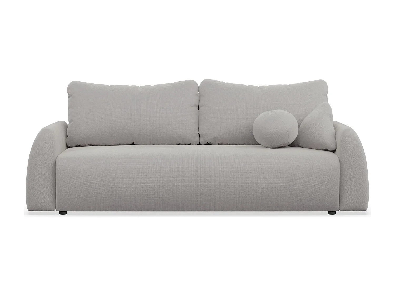 Canapé convertible 3 places - gris chenille - NUBELLE