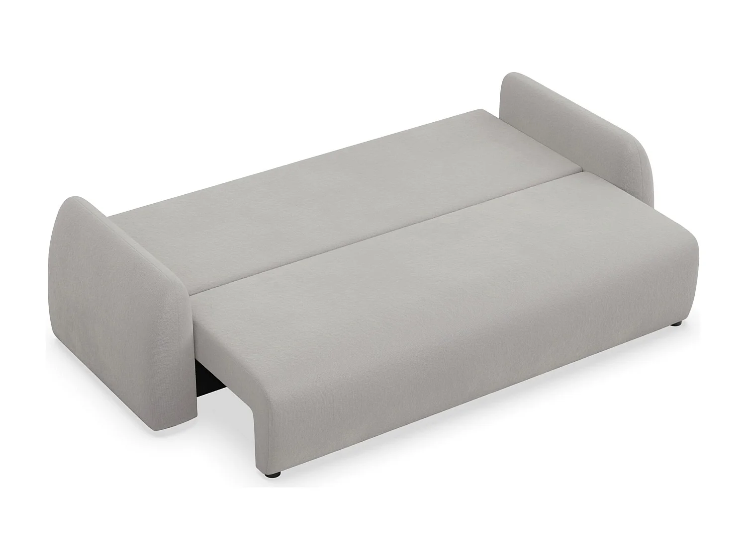 Canapé convertible 3 places - gris chenille - NUBELLE