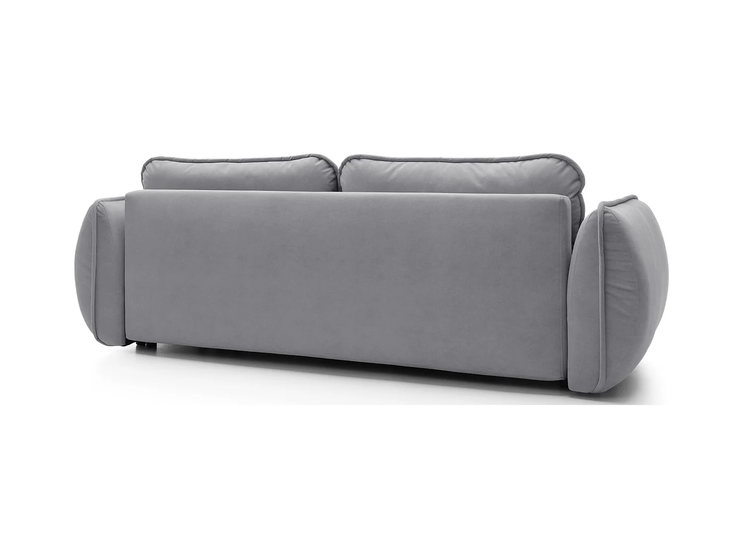 3-Sitzer Sofa - mit Schlaffunktion & Stauraum - Easy-Clean Velours - hellgrau