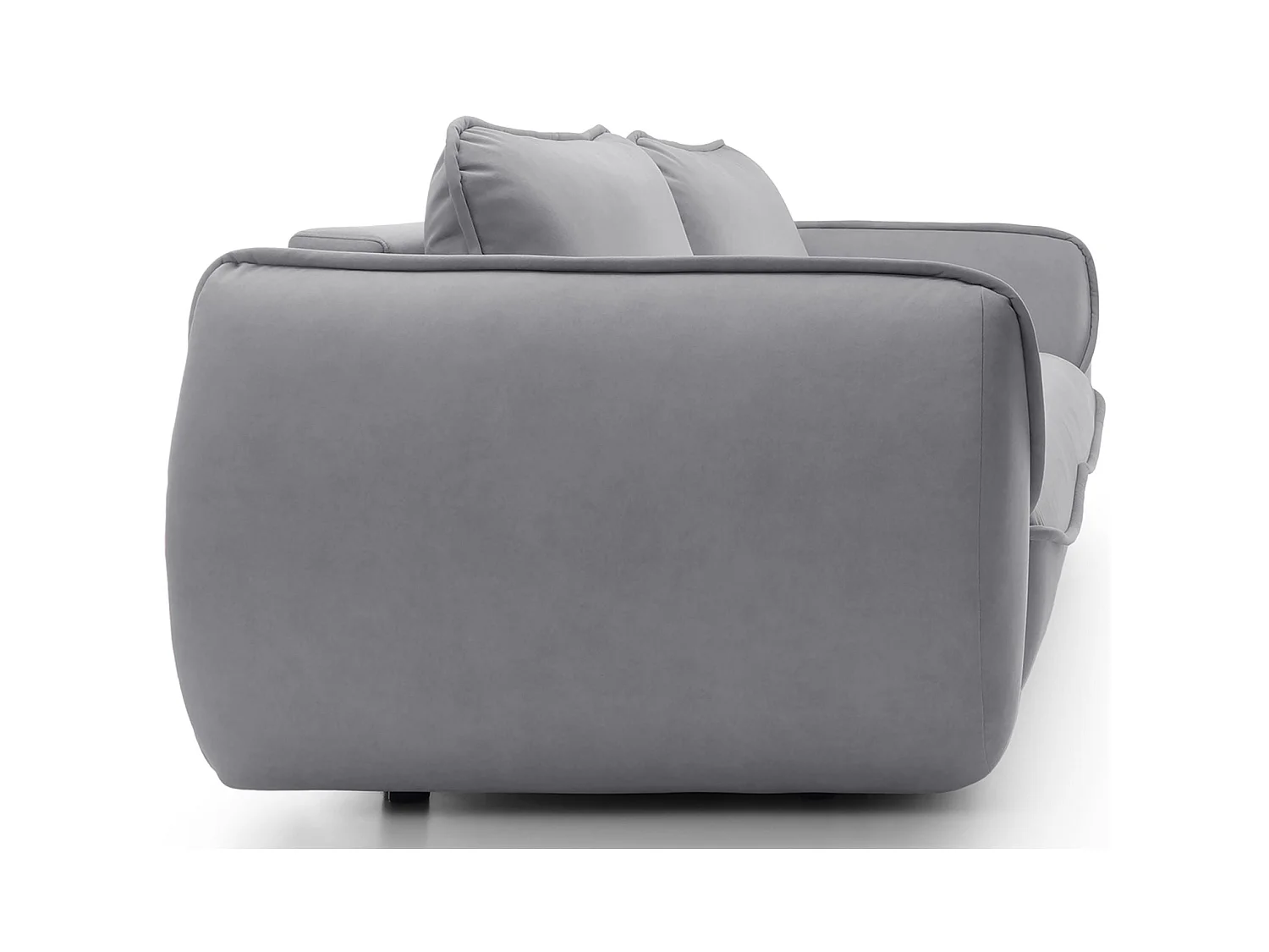 3-Sitzer Sofa - mit Schlaffunktion & Stauraum - Easy-Clean Velours - hellgrau