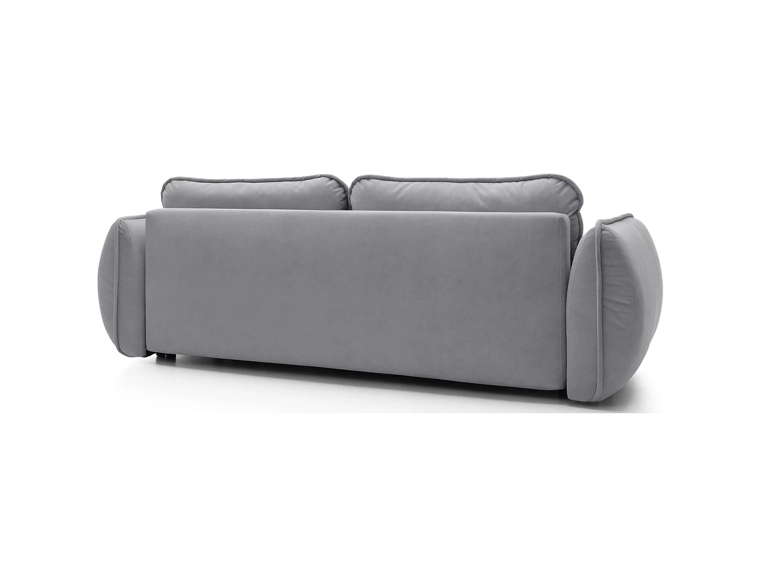 3-Sitzer Sofa - mit Schlaffunktion & Stauraum - Easy-Clean Velours - hellgrau