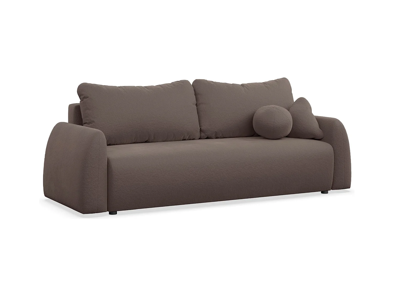 Canapé convertible 3 places - brau chenille - NUBELLE