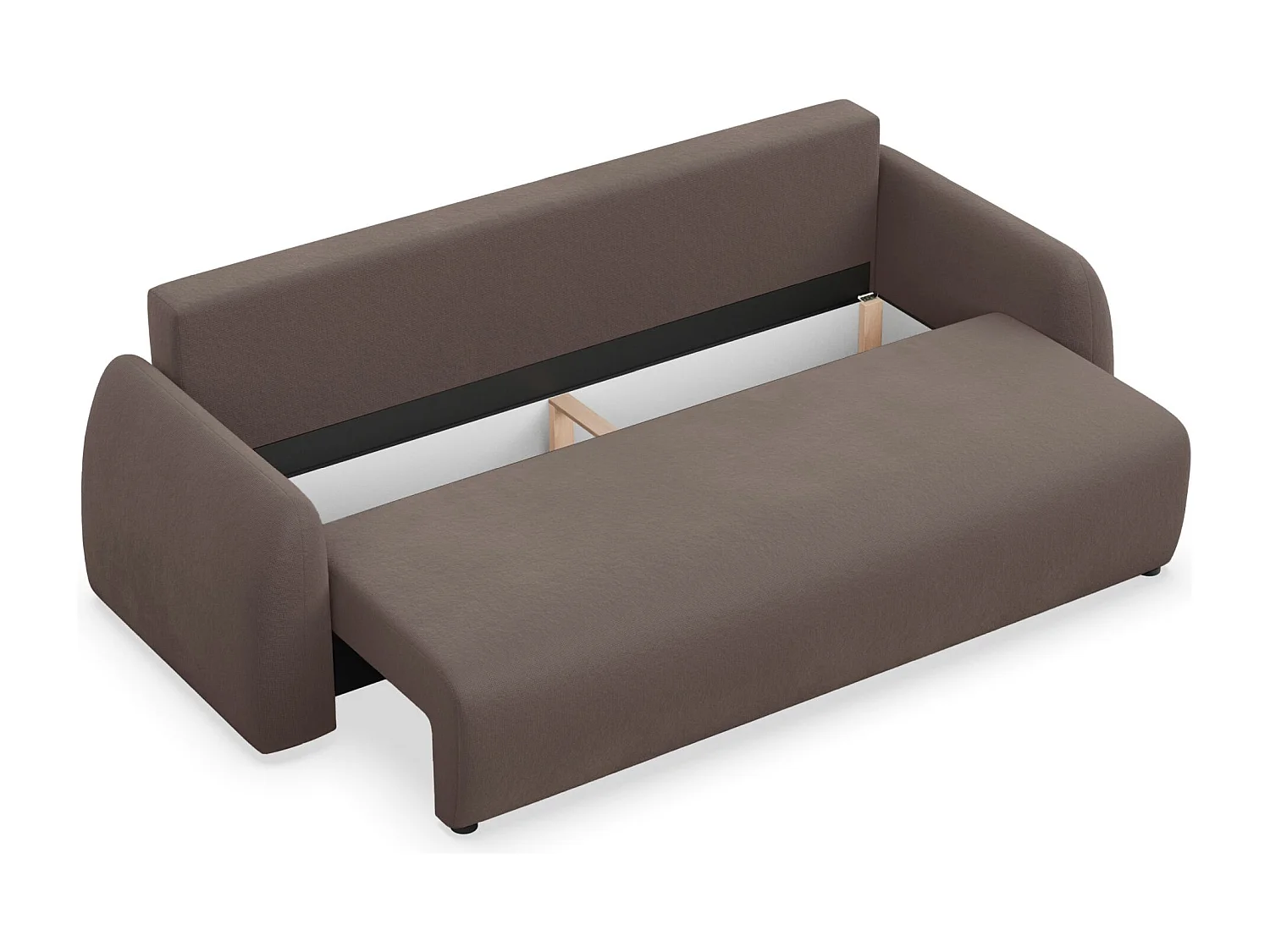 Canapé convertible 3 places - brau chenille - NUBELLE