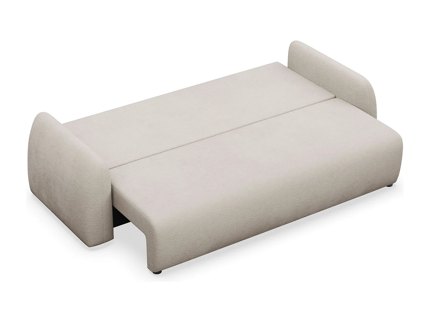 Canapé convertible 3 places - beige clair- NUBELLE