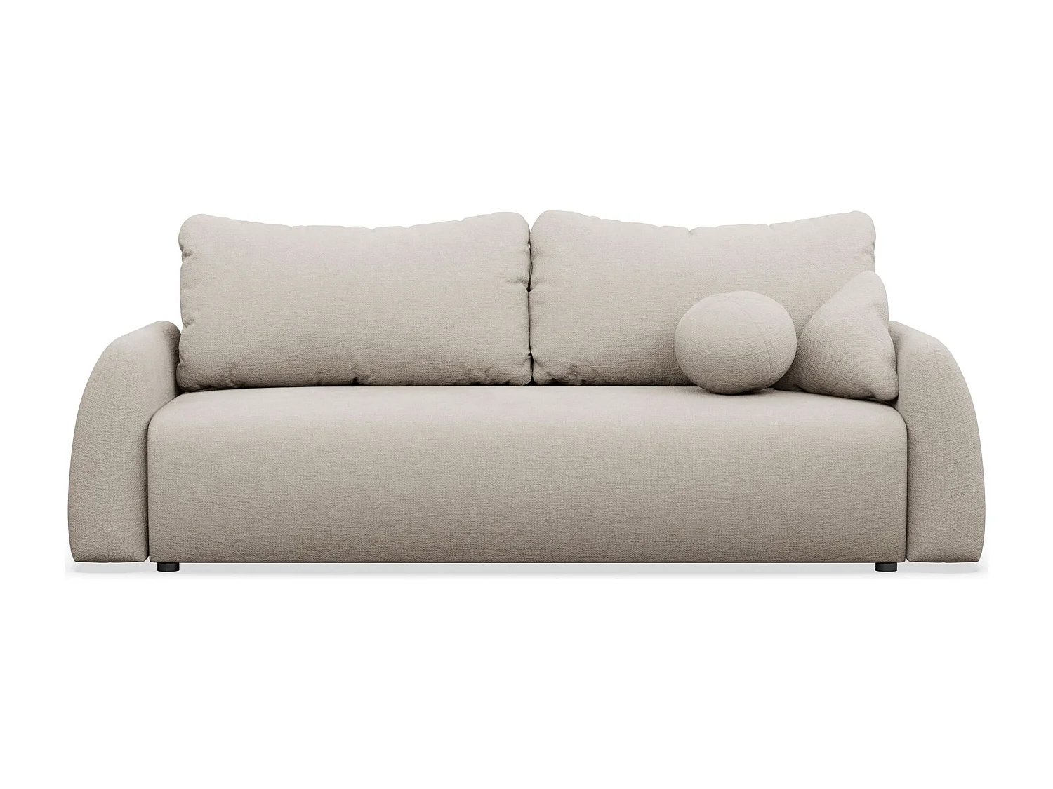 Canapé convertible 3 places - beige clair- NUBELLE