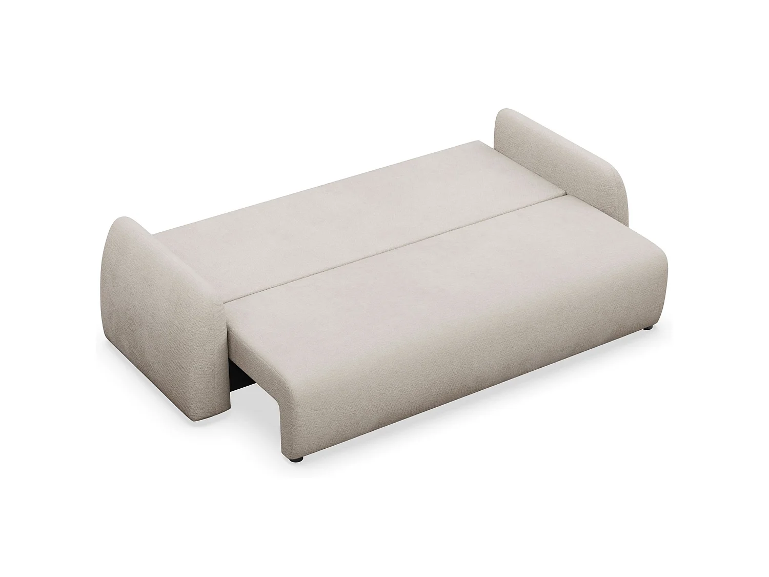 Canapé convertible 3 places - beige clair- NUBELLE