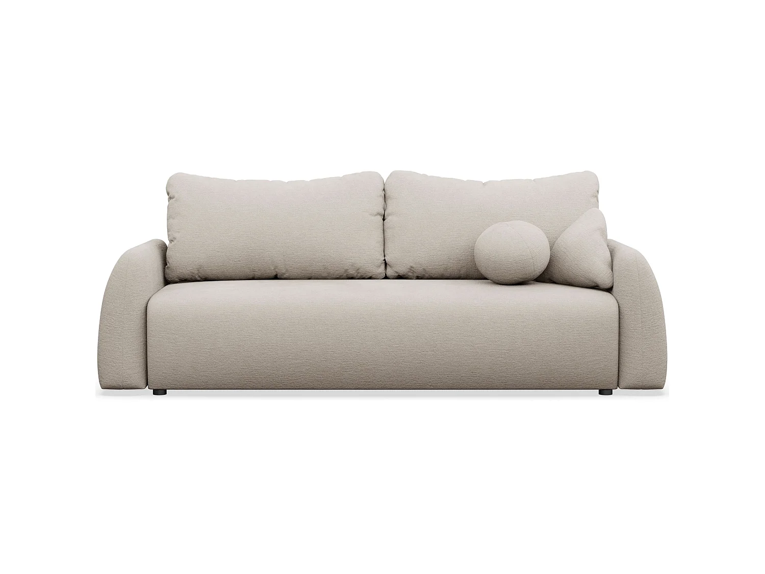 Canapé convertible 3 places - beige clair- NUBELLE