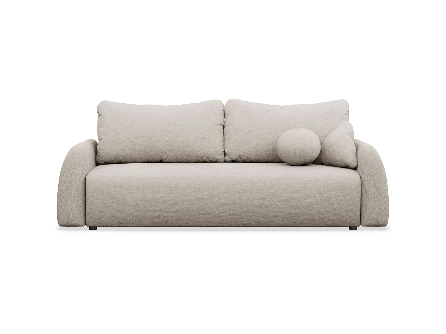 Canapé convertible 3 places - beige clair- NUBELLE