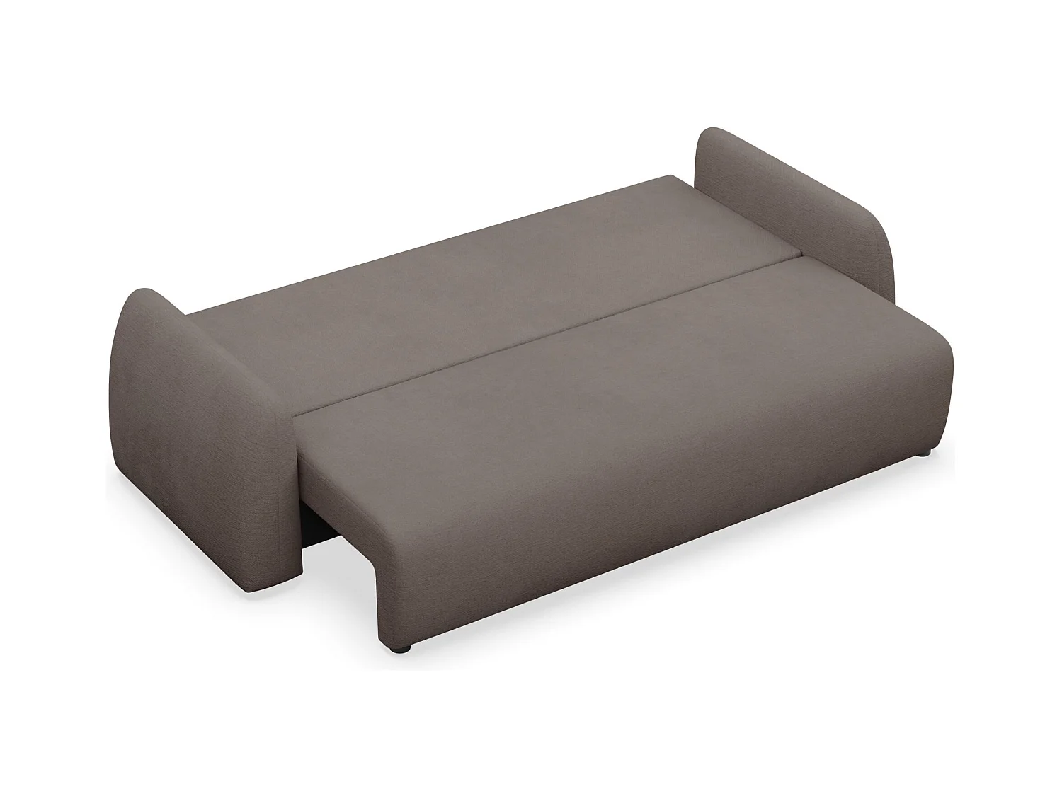 3-Sitzer Sofa - mit Schlaffunktion & Stauraum - Chenille - braun