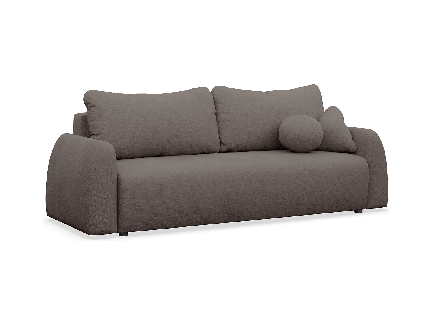 3-Sitzer Sofa - mit Schlaffunktion & Stauraum - Chenille - braun
