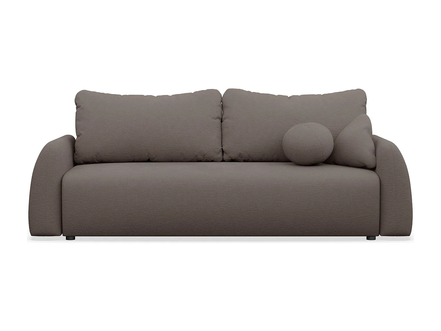 3-Sitzer Sofa - mit Schlaffunktion & Stauraum - Chenille - braun