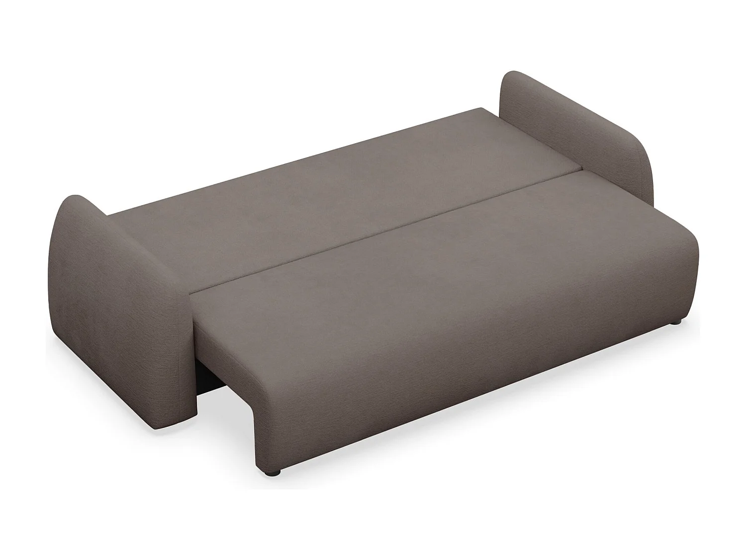 Canapé convertible 3 places - brun- NUBELLE