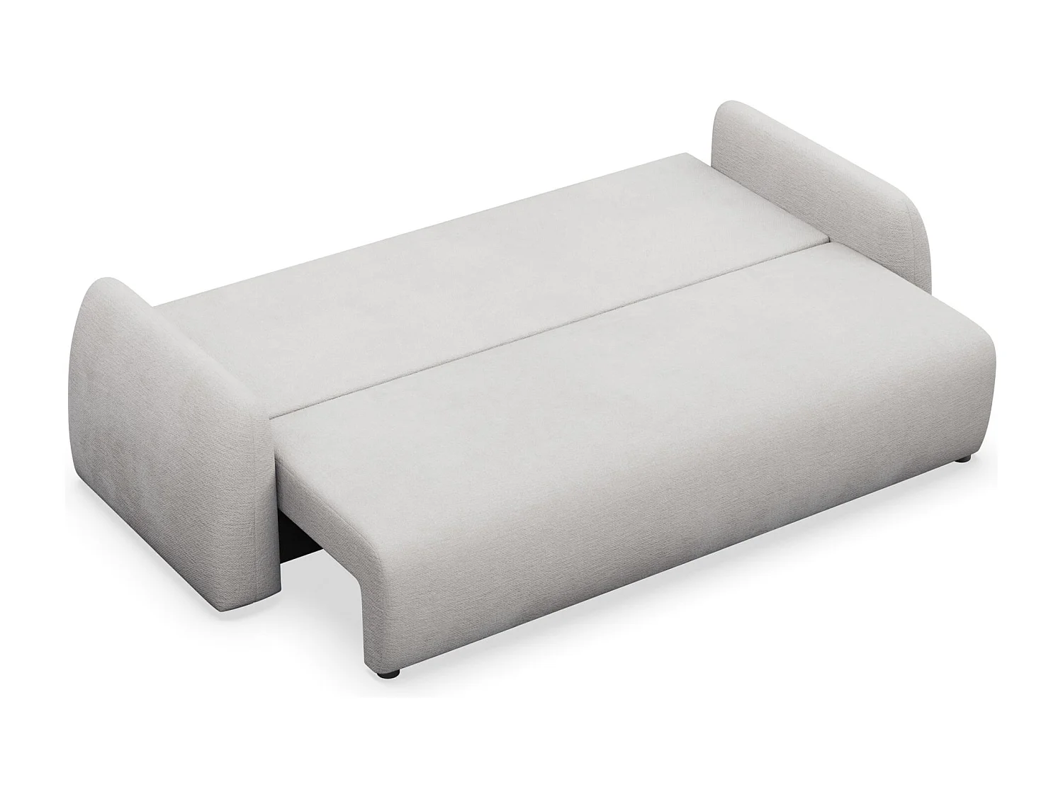 Canapé convertible 3 places - gris clair- NUBELLE