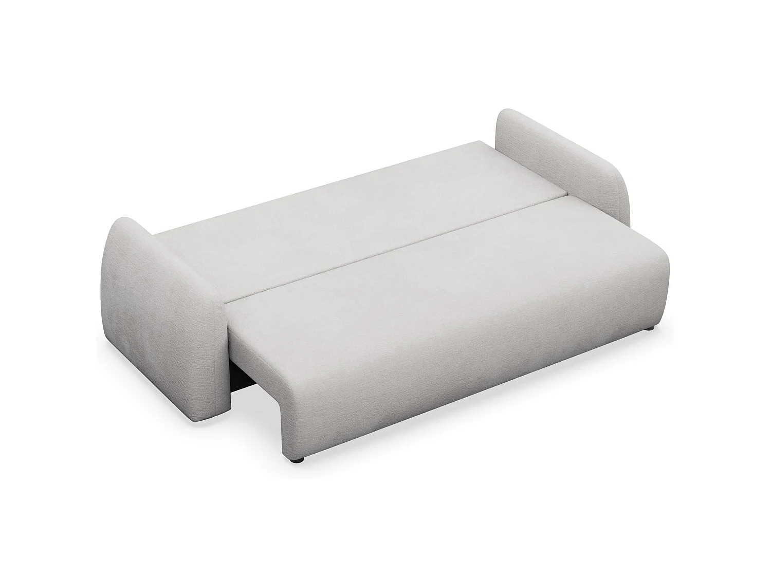 Canapé convertible 3 places - gris clair- NUBELLE
