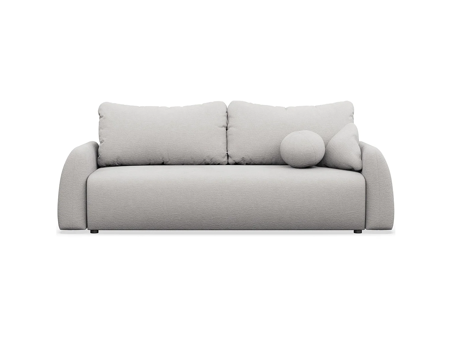 Canapé convertible 3 places - gris clair- NUBELLE