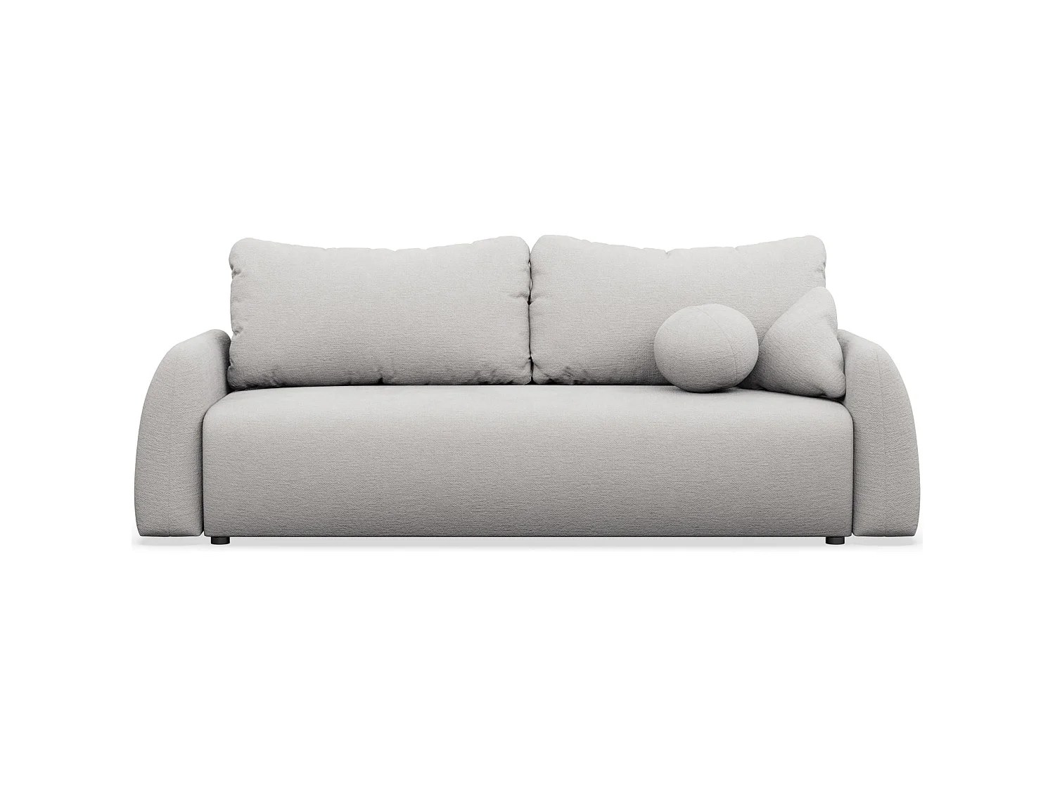 Canapé convertible 3 places - gris clair- NUBELLE