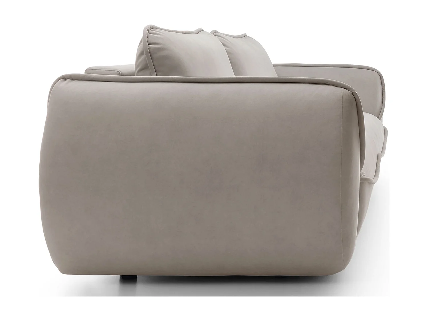 Canapé convertible 3 places - en velours beige - CUTIE