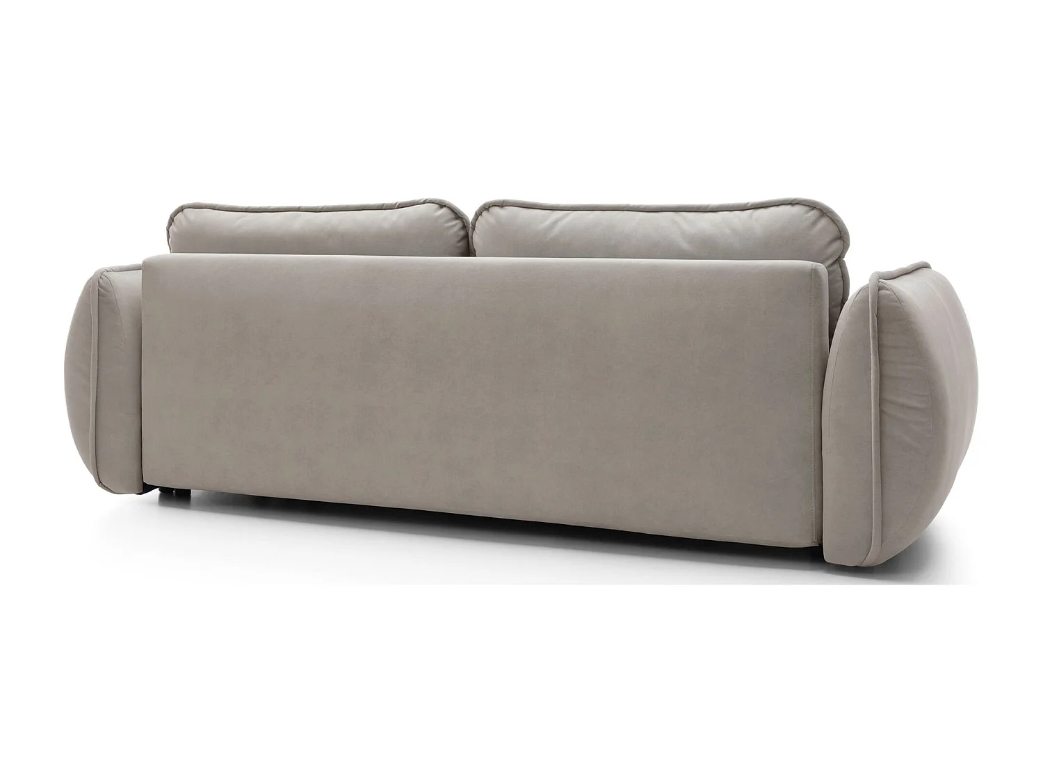 Canapé convertible 3 places - en velours beige - CUTIE