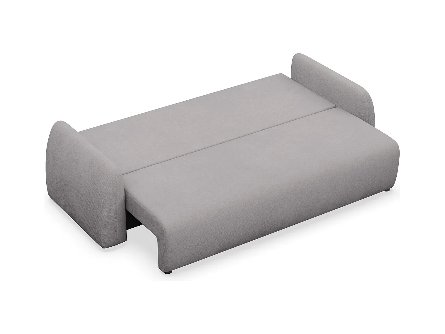 3-Sitzer Sofa - mit Schlaffunktion & Stauraum - Chenille - grau