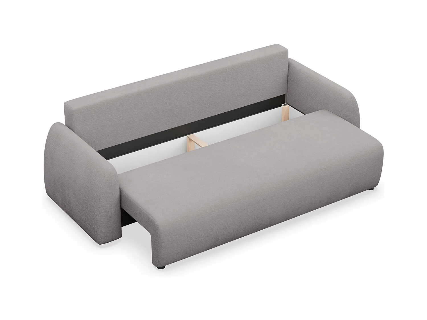 3-Sitzer Sofa - mit Schlaffunktion & Stauraum - Chenille - grau
