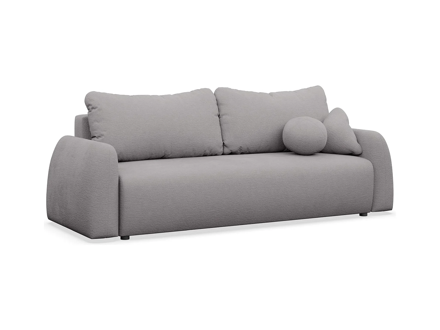 3-Sitzer Sofa - mit Schlaffunktion & Stauraum - Chenille - grau