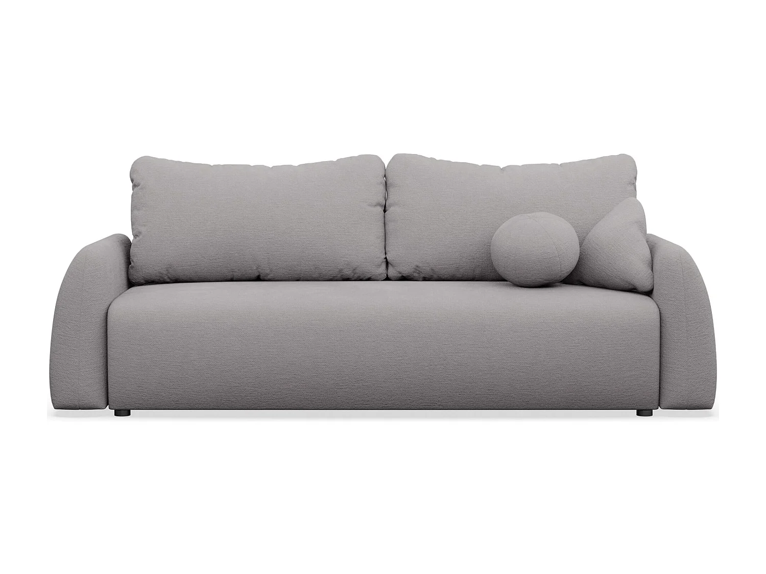 3-Sitzer Sofa - mit Schlaffunktion & Stauraum - Chenille - grau