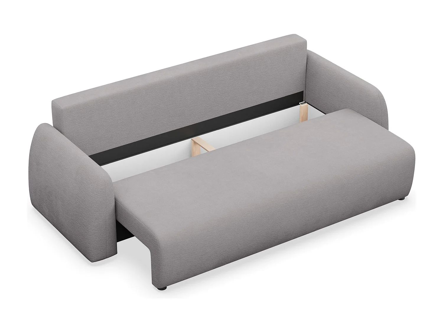 3-Sitzer Sofa - mit Schlaffunktion & Stauraum - Chenille - grau