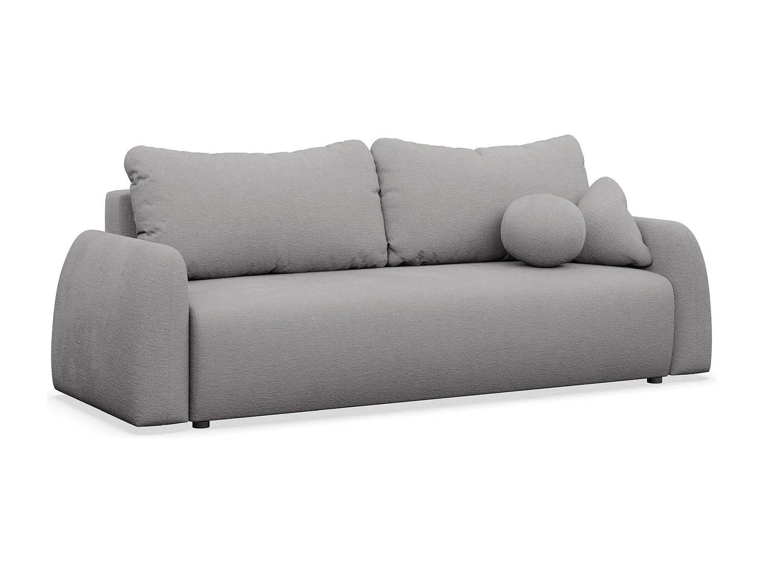 Canapé convertible 3 places - gris- NUBELLE