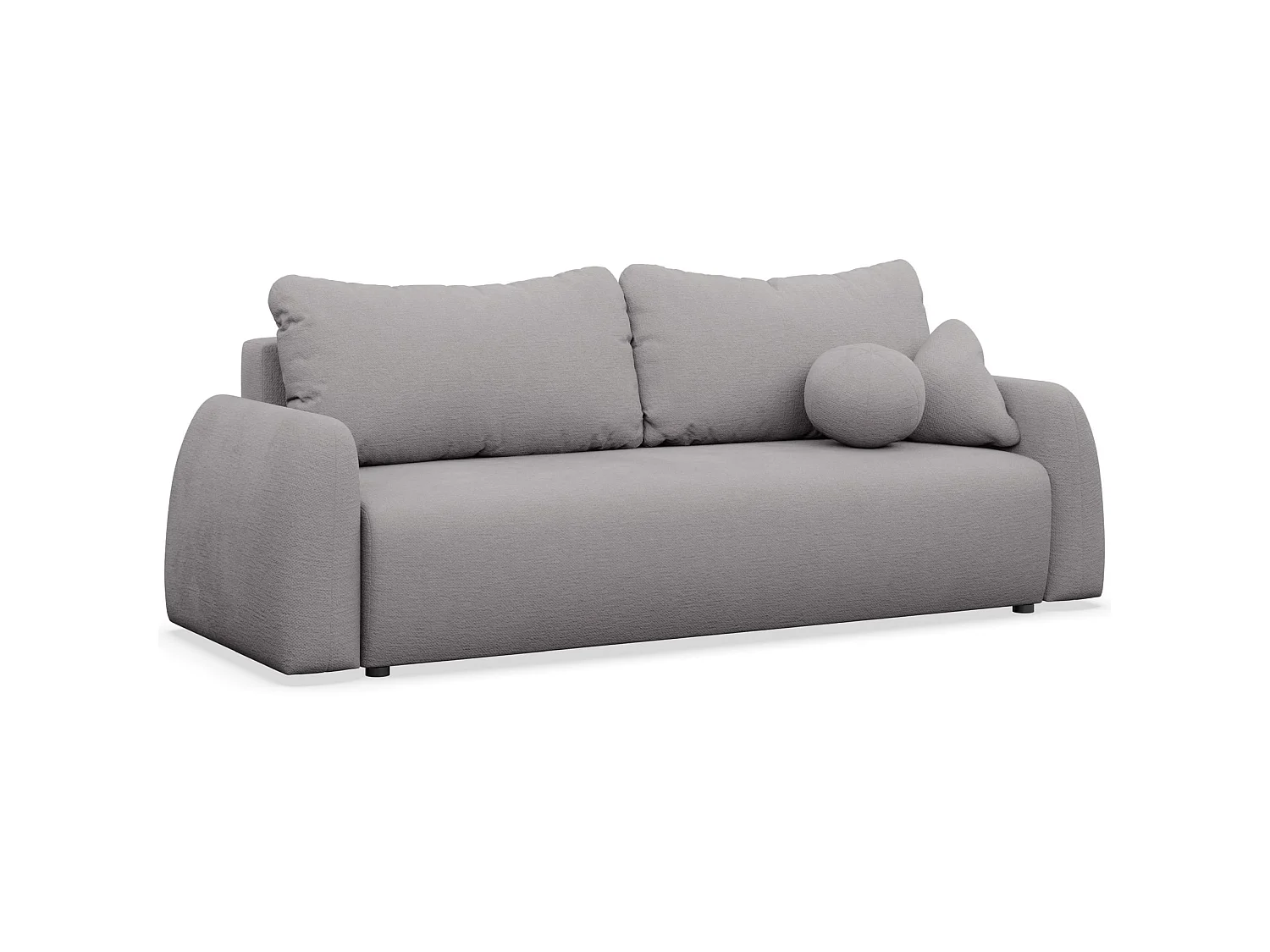 Canapé convertible 3 places - gris- NUBELLE